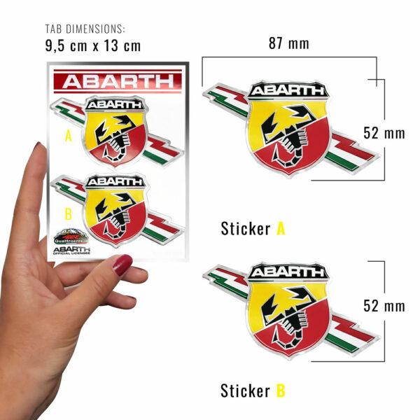 Adesivi Abarth logo Racing Tabs – ScorpionShop