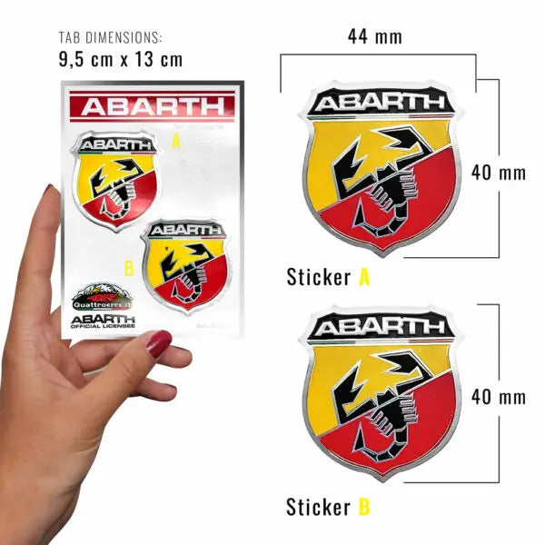 21564 Adesivo Abarth Stickers Patch Scritta Abarth 115x26 Mm - Adesivi