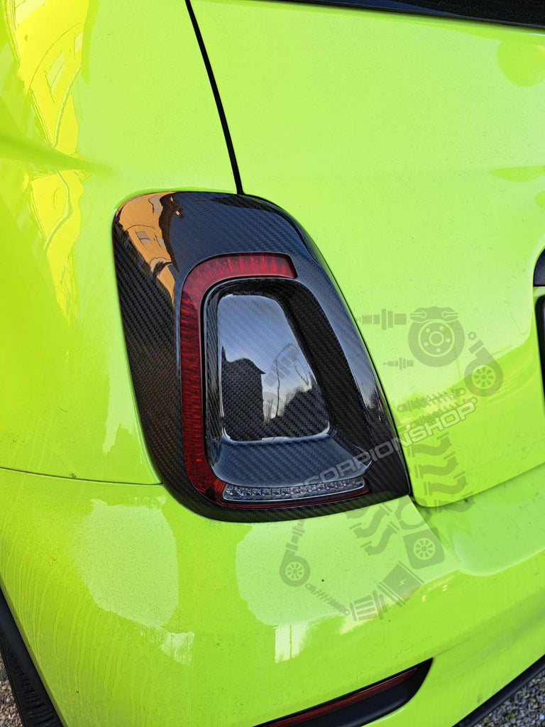Aufkleber Fiat 500 Abarth 595 695 Corse Leuchttürme Headlight Cover Carbon  Look