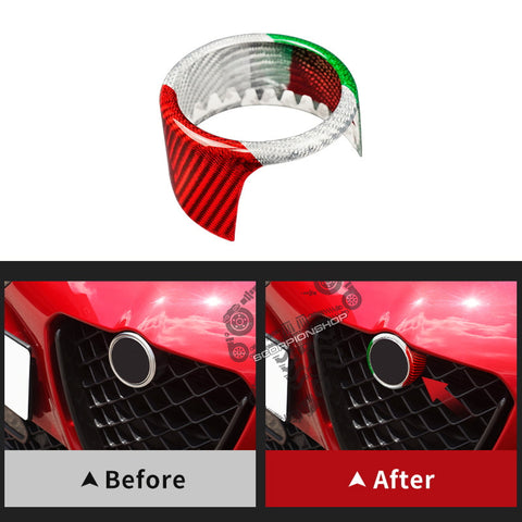 Cover carbonio stemma frontale Giulia/Stelvio