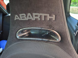 Carbon fiber seat belt cover Abarth 500