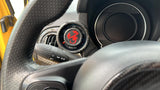 500 Abarth pressure gauge ring carbon cover