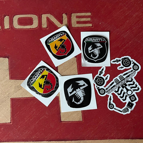 Resin-coated sticker Abarth logo