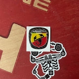 Resin-coated sticker Abarth logo