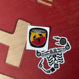 Resin-coated sticker Abarth logo