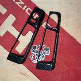 Cover carbonio poggiabraccio porta 500 Abarth