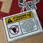 "Attention Abarth" sticker