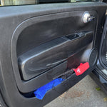 Cover carbonio poggiabraccio pannello porta 500 Abarth