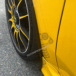 carbon wheel arch splash guards for 500