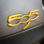 cover carbonio badge 500 plancia Abarth Accessorio
