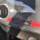 cover carbonio badge 500 plancia Abarth Accessorio