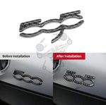 cover carbonio badge 500 plancia Abarth Accessorio