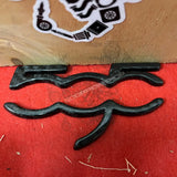 cover carbonio badge 500 plancia Abarth Nero Accessorio