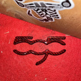 cover carbonio badge 500 plancia Abarth Passion red Accessorio