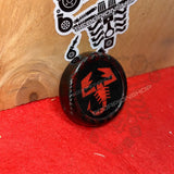 Cover carbonio interne manometro turbo 500 Abarth Anello twill Accessorio