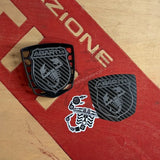Cover carbonio stemma Abarth - Coppia - Accessorio