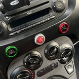 Carbon ring for dashboard button buttons 500