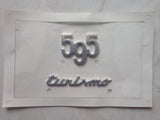 Abarth 595 competition logo written badge