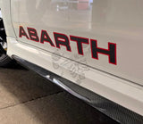 Scritte Abarth sottoporta bordo colore differente Accessorio