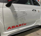 Scritte Abarth sottoporta monocolore Accessorio