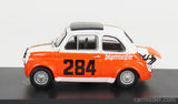 Modellino BRUMM - FIAT - 500 ABARTH 695SS TEAM MERANO CORSE JAGERMEISTER N 284 COLLE DELLA MADDALENA 1973 R.MENAPACE
