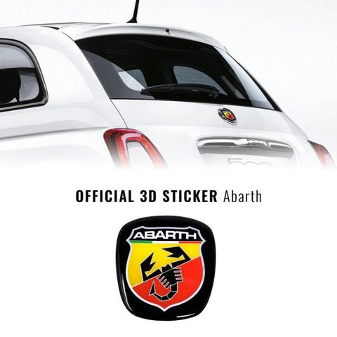 Adesivo 3D Logo Scudetto Ufficiale per Fiat 500 Abarth