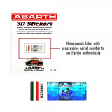 3D Official Shield Logo Sticker for Fiat 500 Abarth