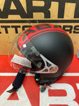Casco jet nero Abarth