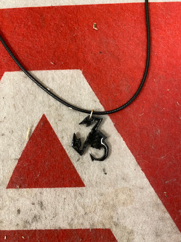 Carbon scorpion necklace