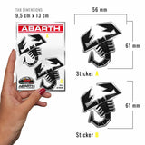 Adesivi Abarth logo Racing Tabs