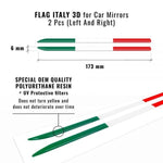 Stripes Italian Tricolor Holographic Adhesive Strips for 500 Abarth Mirrors