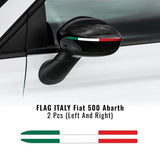 Stripes Italian Tricolor Holographic Adhesive Strips for 500 Abarth Mirrors
