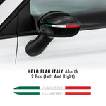 Stripes Strisce Adesive Olografiche Tricolore Italia per Specchietti 500 Abarth