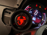 Carbon ring + 500 Abarth turbo pressure gauge glass