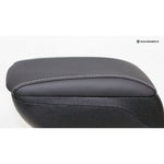 500 Abarth black leather armrest