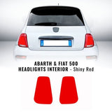 Abarth and Fiat 500 Headlight Interior Stickers