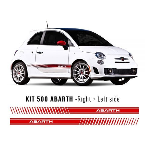 Stripes Adhesive side stripes Fiat 500 Abarth for Sides / Quattroerre